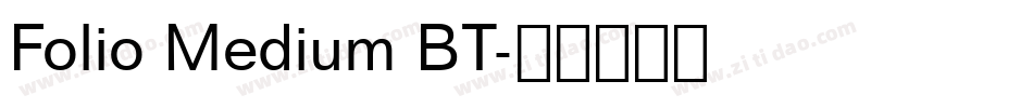 Folio Medium BT字体转换